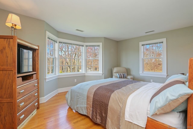7 Long Meadow Ln, Redding, CT 06896 - bedroom with light wood-style floors, baseboards, and visible vents