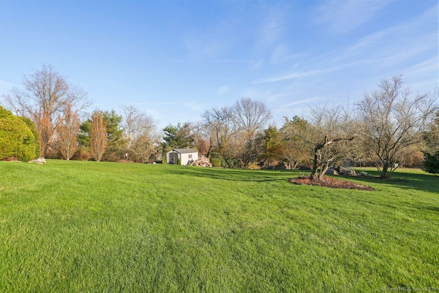 7 Long Meadow Ln, Redding, CT 06896 - view of yard with an outdoor structure and a storage unit