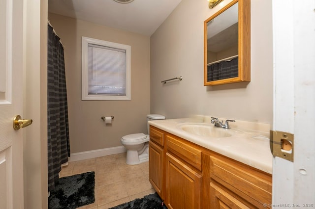 82 Summer St Unit A, Southington, CT 06489 - bathroom with toilet, tile patterned floors, vanity, and baseboards