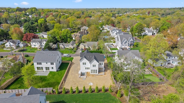 aerial view featuring a residential view