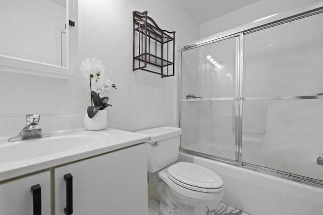 49 Glenbrook Rd Apt 209, Stamford, CT 06902 - full bath with bath / shower combo with glass door, vanity, and toilet