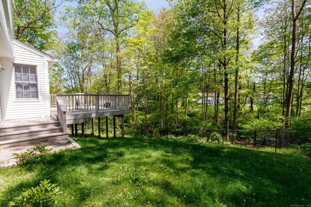 2 Cassella Dr, Wallingford, CT 06492 - view of yard with a wooden deck