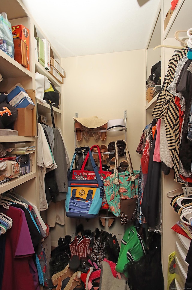 view of walk in closet