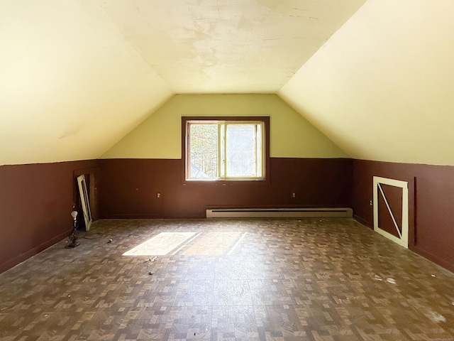 56 Laurel Hill Dr, Woodstock, CT 06282 - bonus room featuring a baseboard heating unit and vaulted ceiling