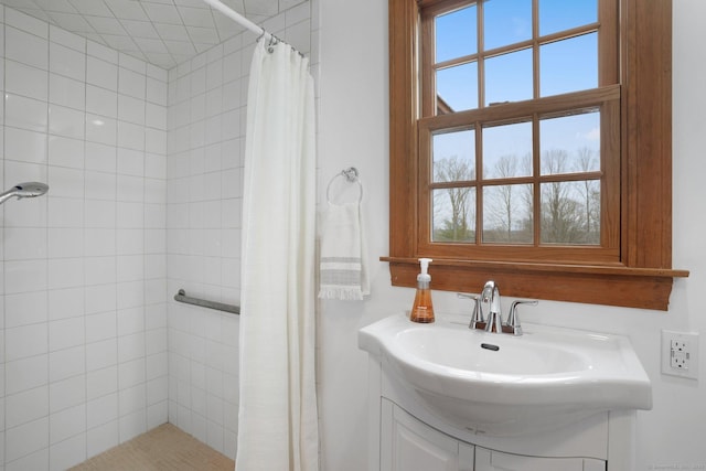 1069 Black Rock Tpke, Easton, CT 06612 - full bathroom with tiled shower and vanity