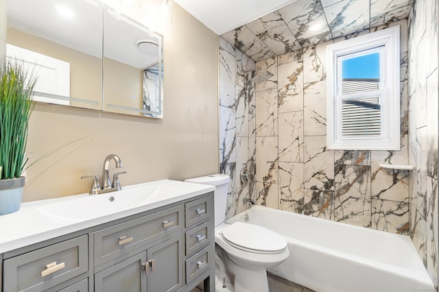 161 Boswell St, Stratford, CT 06615 - bathroom with toilet, vanity, and tub / shower combination