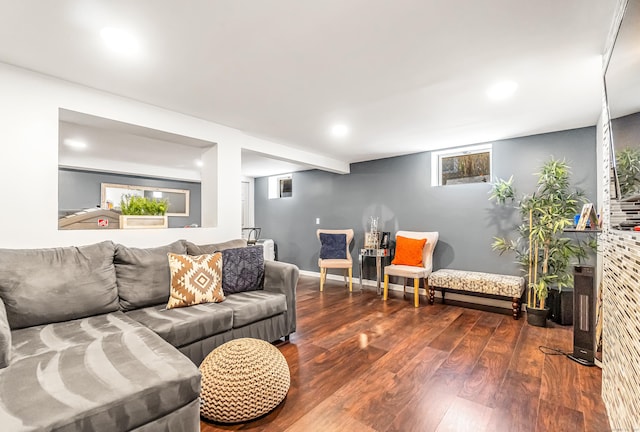 161 Boswell St, Stratford, CT 06615 - living area with wood finished floors and recessed lighting