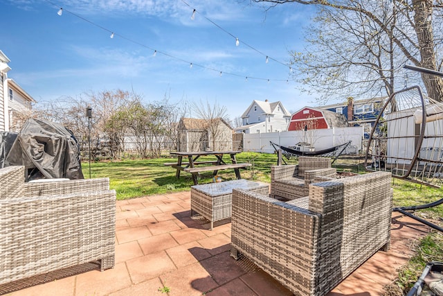 161 Boswell St, Stratford, CT 06615 - view of patio featuring a fenced backyard and outdoor dining area