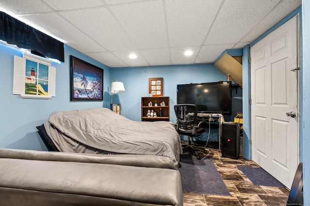 61 Harrington St, Meriden, CT 06451 - bedroom featuring recessed lighting and a drop ceiling