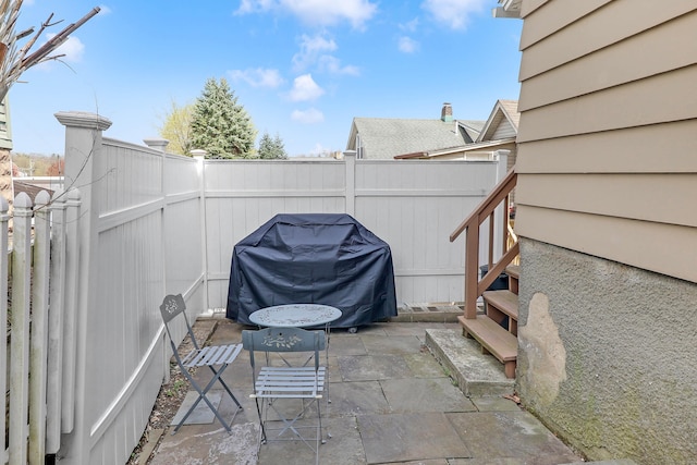 15 Smith St, Danbury, CT 06810 - view of patio / terrace with a grill and fence