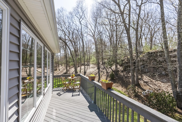 view of wooden deck