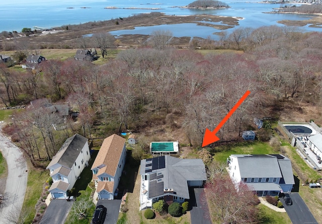 33 Cottage Ln, East Lyme, CT 06357 - drone / aerial view featuring a water view