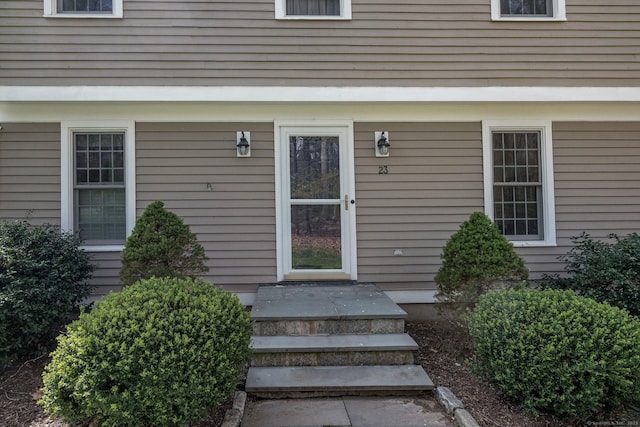 view of exterior entry