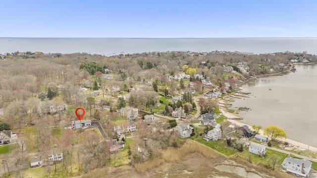 35 Bayberry Ln, Guilford, CT 06437 - birds eye view of property with a residential view and a water view