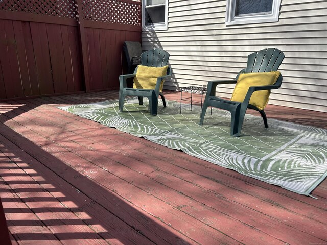 deck with fence