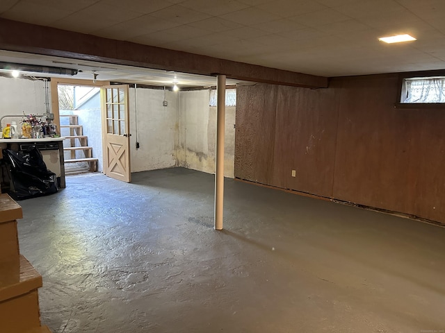 view of basement