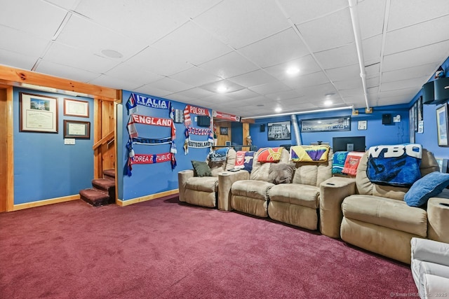 447 Howellton Rd, Orange, CT 06477 - home theater room with carpet flooring and recessed lighting