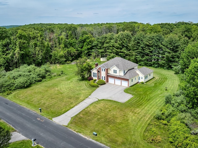 14 Fieldstone Dr, Mansfield, CT 06268 - view from above of property featuring a forest