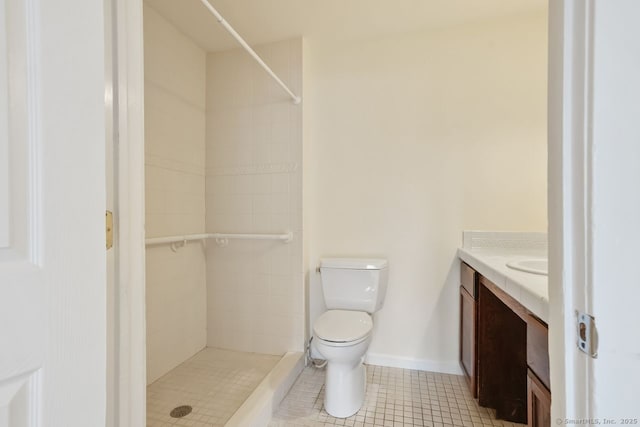 95 Audubon St Unit 222Aka 24, New Haven, CT 06510 - full bathroom with a shower stall, vanity, tile patterned flooring, and toilet