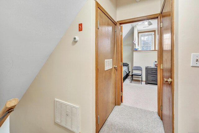 172 Prospect Ave, Shelton, CT 06484 - corridor featuring an upstairs landing, visible vents, and carpet floors