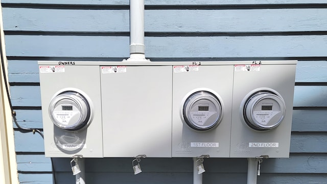 exterior details with electric meter