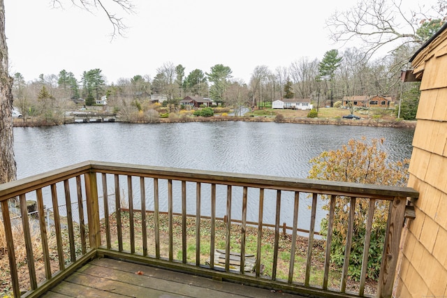 24 Echo Point Rd, Guilford, CT 06437 - wooden deck featuring a water view
