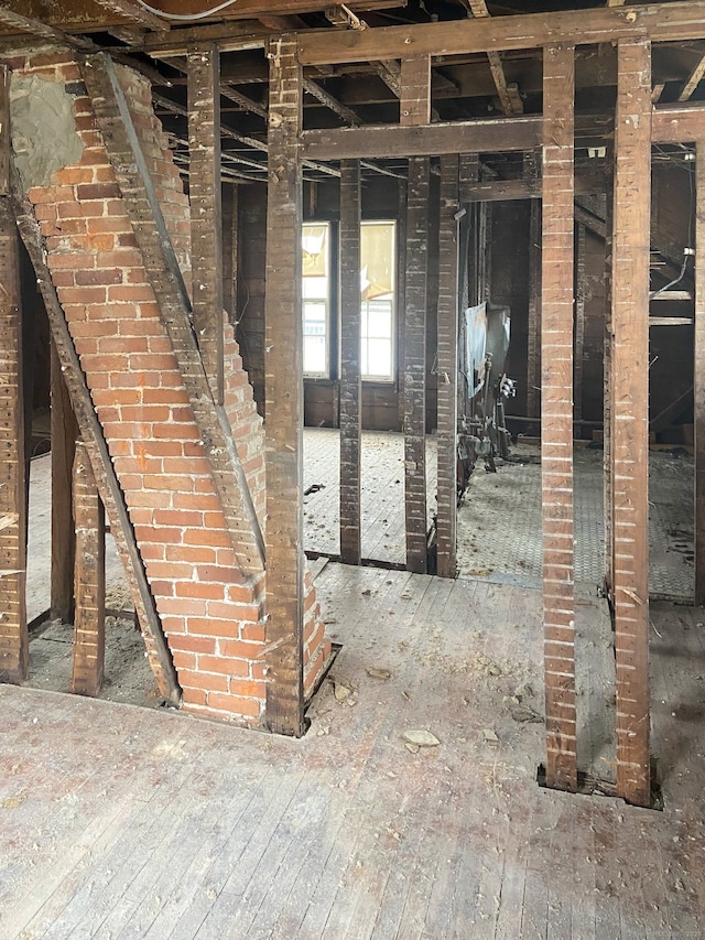 misc room with wood-type flooring