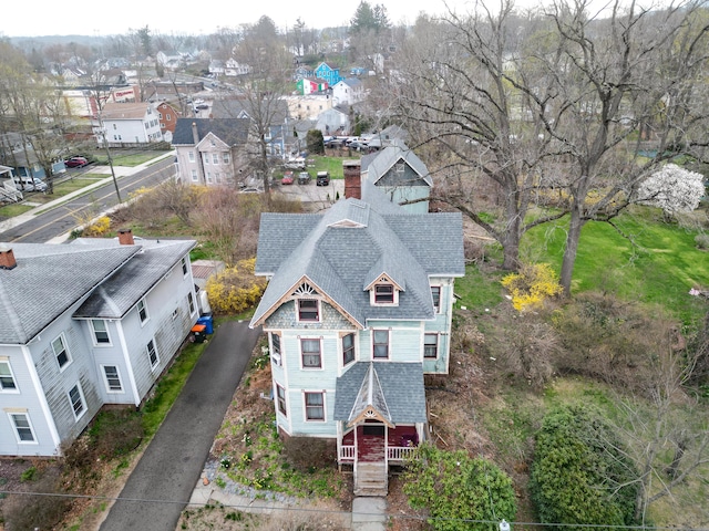 bird's eye view with a residential view