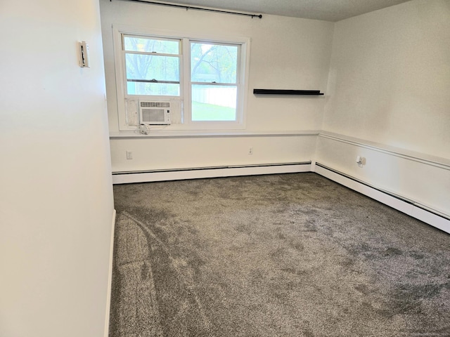 carpeted empty room featuring cooling unit