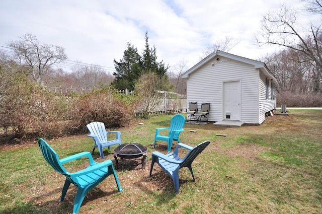 300 Mile Creek Rd, Old Lyme, CT 06371 - view of green lawn with a fire pit