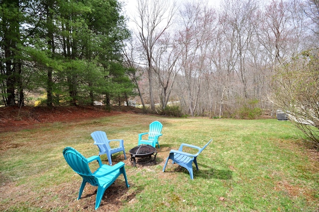 300 Mile Creek Rd, Old Lyme, CT 06371 - view of green lawn featuring a fire pit