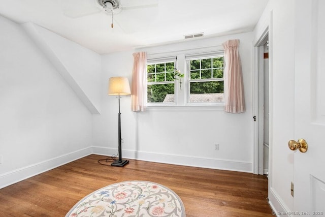 15 Devonshire Dr, Darien, CT 06820 - spare room featuring wood finished floors and a ceiling fan