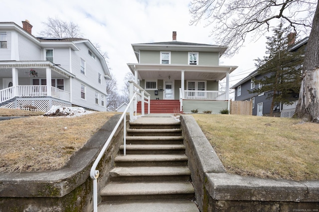 87 Englewood Ave, Waterbury, CT 06705 - view of front facade featuring a porch and stairs