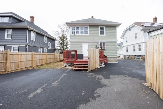 87 Englewood Ave, Waterbury, CT 06705 - back of house featuring fence and a deck