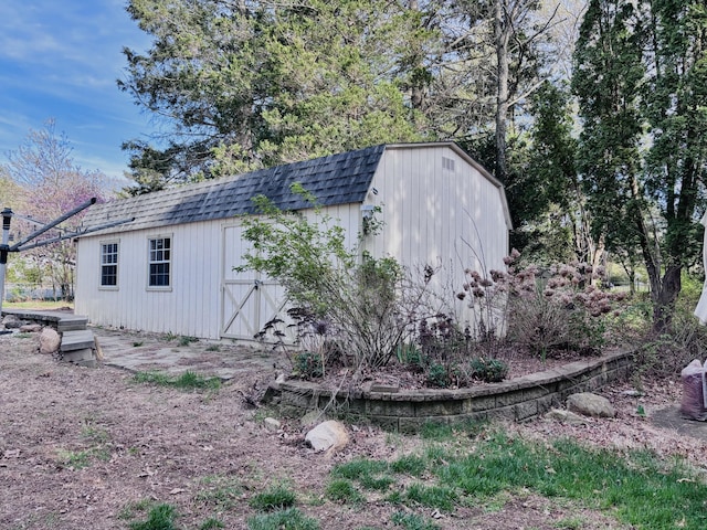 view of shed