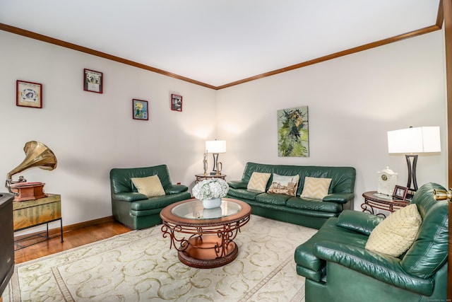 3 Huntington Ln, New Fairfield, CT 06812 - living area featuring crown molding, wood finished floors, and baseboards