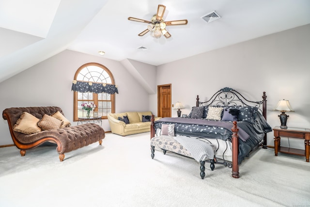 3 Huntington Ln, New Fairfield, CT 06812 - bedroom featuring carpet flooring, a ceiling fan, and vaulted ceiling