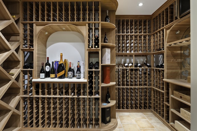 17 Wardwell Dr, New Canaan, CT 06840 - wine cellar with stone finish flooring and recessed lighting