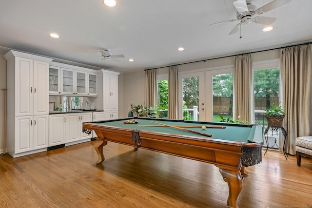 1 Braybourne Dr, Norwalk, CT 06855 - playroom with ceiling fan, billiards, plenty of natural light, and recessed lighting