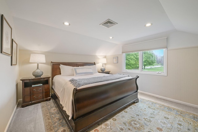 1 Braybourne Dr, Norwalk, CT 06855 - bedroom with light carpet, lofted ceiling, and recessed lighting