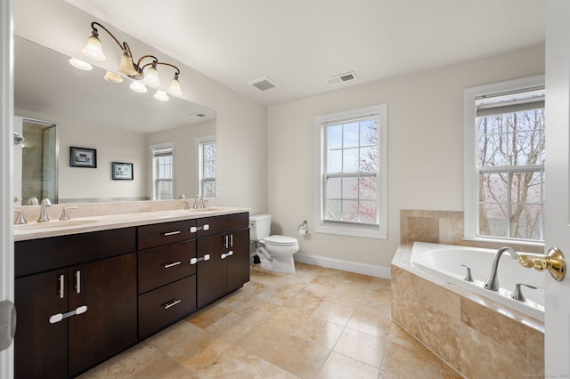 19 Mill Rd Unit 19, Danbury, CT 06810 - full bath featuring a sink, visible vents, and plenty of natural light