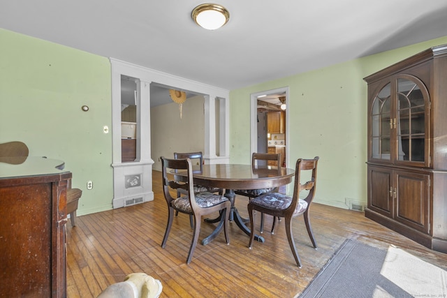 200 New Canaan Ave, Norwalk, CT 06850 - dining space with light wood-style floors and visible vents