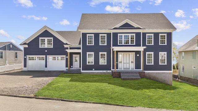 47 Lucey Ave, West Haven, CT 06516 - colonial-style house featuring fence, an attached garage, driveway, and a front lawn