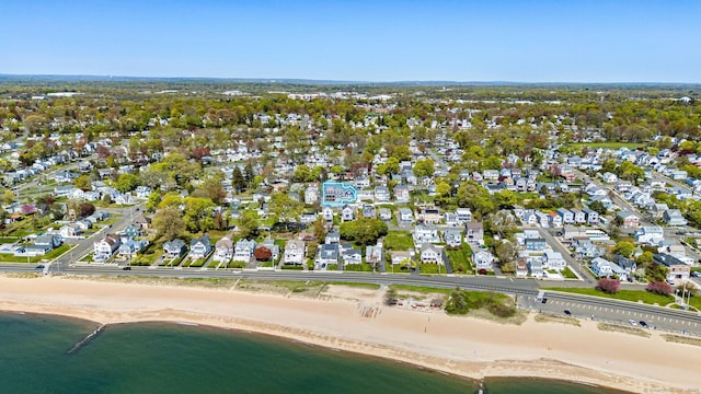 47 Lucey Ave, West Haven, CT 06516 - birds eye view of property with a water view and a view of the beach