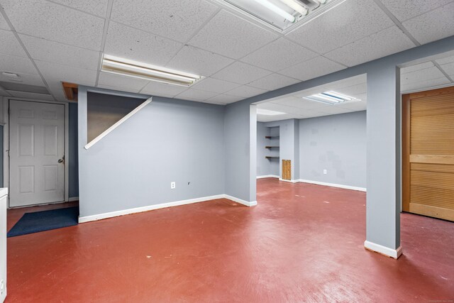 5 Ridge Ln, Shelton, CT 06484 - finished basement featuring baseboards and a drop ceiling
