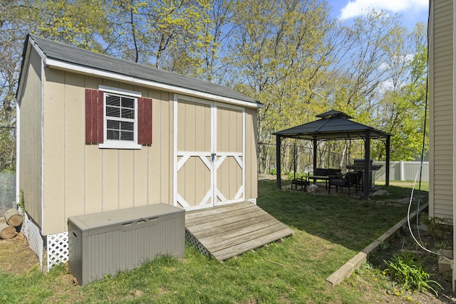 5 Ridge Ln, Shelton, CT 06484 - view of shed with fence and a gazebo