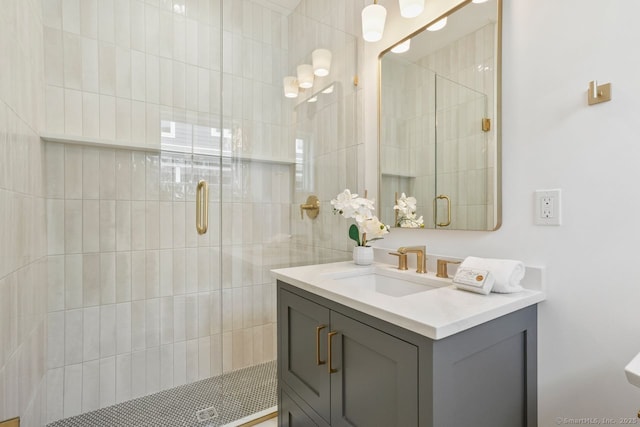 345 Reef Rd Unit B6, Fairfield, CT 06824 - full bathroom with vanity and a shower stall