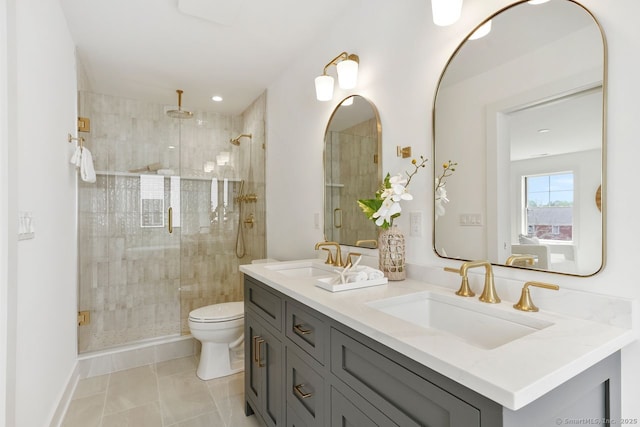 345 Reef Rd Unit B6, Fairfield, CT 06824 - bathroom with double vanity and a shower stall