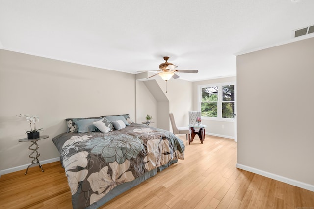 63 Rita Dr, Bristol, CT 06010 - bedroom with baseboards, light wood-style floors, and ceiling fan