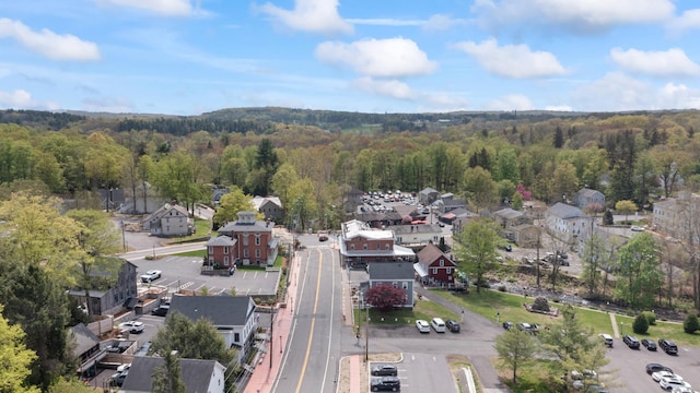 11 Glen Rd, Newtown, CT 06482 - aerial overview of property's location with a heavily wooded area and nearby suburban area